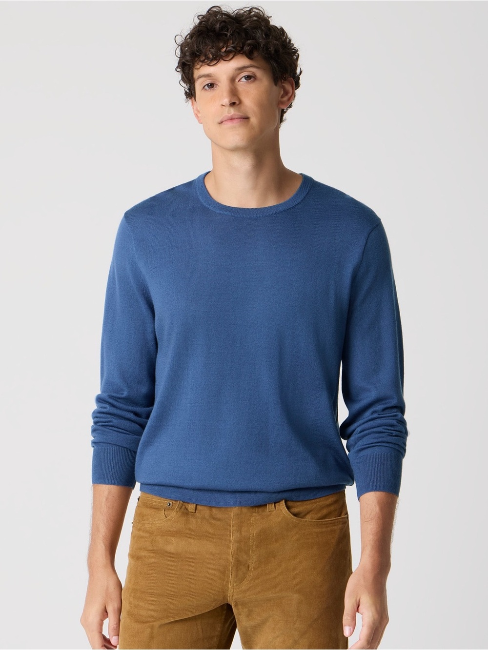 J.Crew Merino Wool Blend Crewneck Sweater Blue Size M